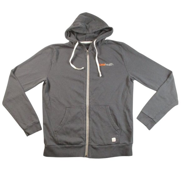 Marine Layer Afternoon Hoodie Women's Small Asphalt Grey Full Zip Corp Logo - Picture 1 of 11